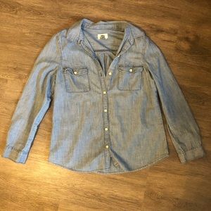 Jean Button Up Shirt | Old Navy Petite Small